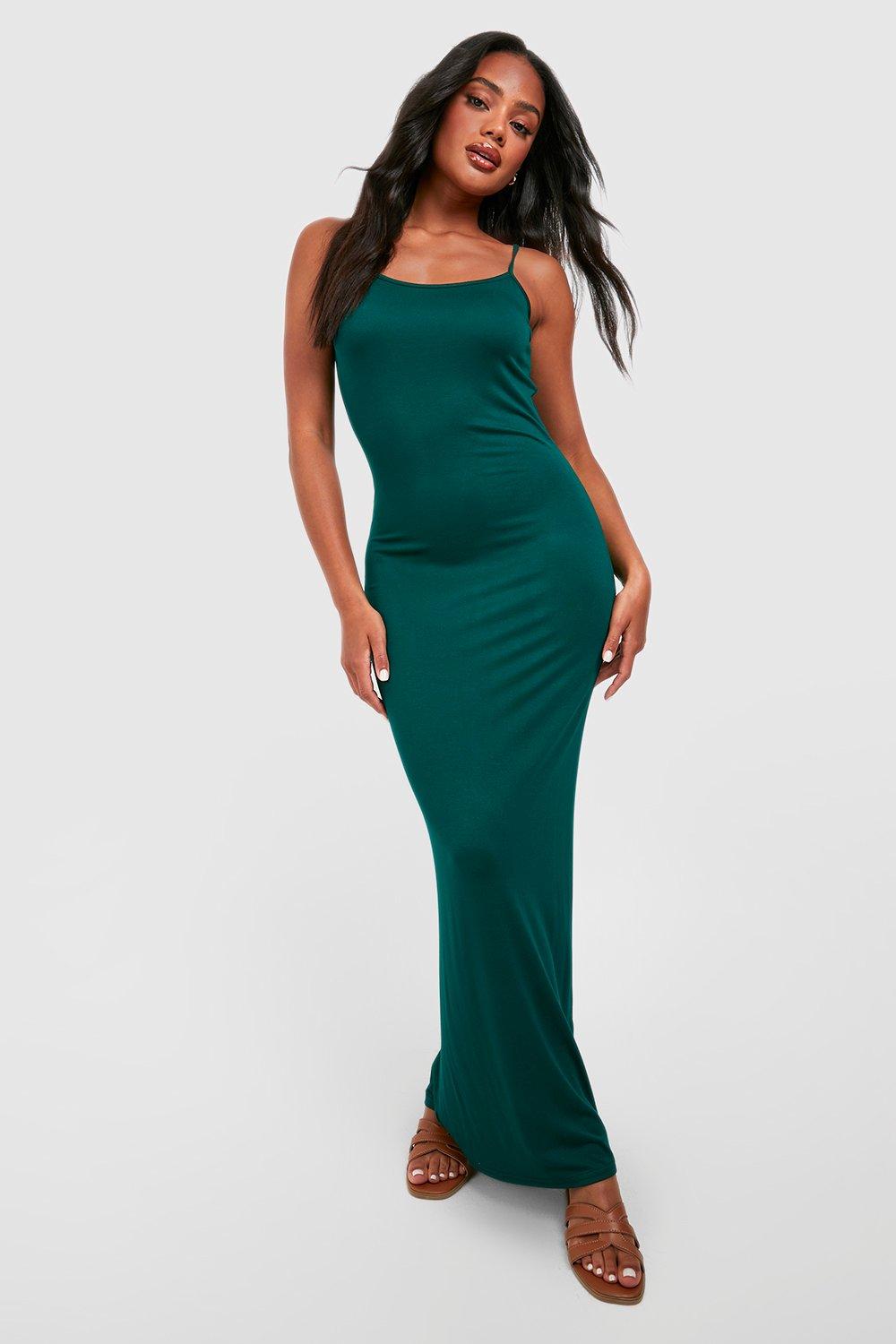 Emerald green outlet dress boohoo